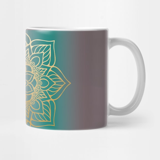 Golden Mandala on a Gradient Background by thesnowwhyte